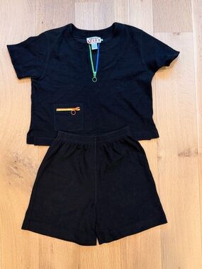 Vintage Richard Sport 2 Piece Set Color Zip Detail Medium 80s Set